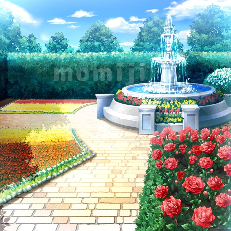 【背景】薔薇庭園